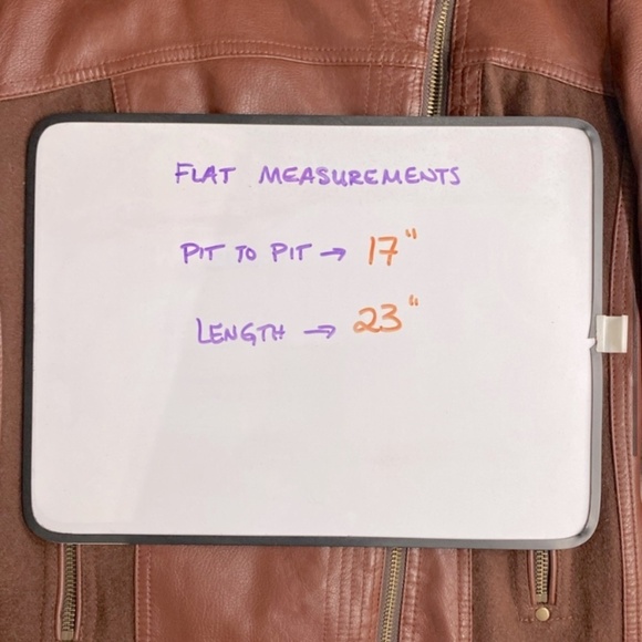 Simons Twik Brown Faux Leather Full Zip Jacket W Faux Fur Trim S - Picture 5 of 15